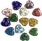 Lampwork Glass Beads for Jewelry Making DIY (12mm Flat Heart)